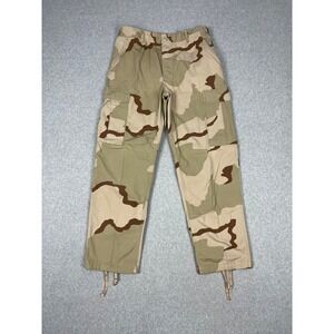 US Military Desert Camo Cargo Pants Mens 35x32.5 Brown Ripstog Button Fly